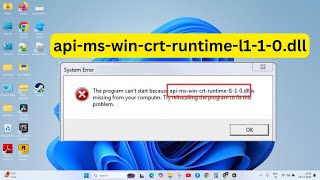 How to fix Apimswincrtruntimel110dll file missing [upl. by Eintirb]