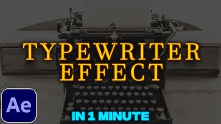 Typewriter Text Effect Tutorial in After Effects  Without Expressions [upl. by Enelyak]