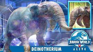 NEW RARE DEINOTHERIUM UNLOCKED JURASSIC WORLD ALIVE [upl. by Idihsar]