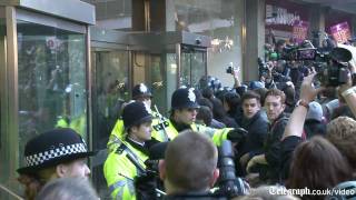 At the heart of the student riots in Millbank London [upl. by Ahtikal]