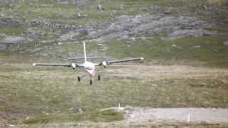 Twin Otter landing with lot of wind [upl. by Osmo684]