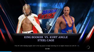 WWE 2K22 Booker T Vs Kurt Angle In Steel Cage Match Gameplay On PS4 [upl. by Anuaik]