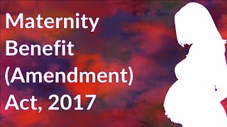 Maternity Benefit Amendment Act 2017 [upl. by Letnuahs673]