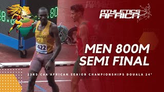 DOUALA 24  23rd CAA African Athletics Senior Championships  Mens 800m Semi final 1 [upl. by Arihsa658]