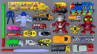 Finding Different Model Colorful Toy Vehicles Air Plane Ambulance Faire Truck Dump Truck Figure [upl. by Marion]