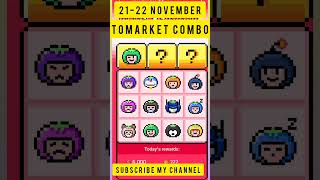 🍅Tomarket Airdrop Combo 21 November  Tomarket Daily Combo Today Tomarket Secret Combo Today 22 nov [upl. by Yager]