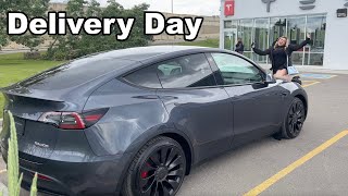 2022 Tesla Model Y Performance  Delivery Day [upl. by Anirda]