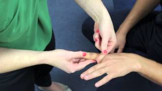 How to tape a finger  Interphalangeal joint taping  Presented by Pivotal Motion [upl. by Toffey]