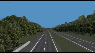 Waikato Expressway – proposed Huntly section animated roadlevel view [upl. by Arndt963]