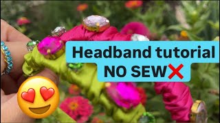 DIY Headband  Fashionable headband without sewing tutorial💎💚🩷 [upl. by Kcam]