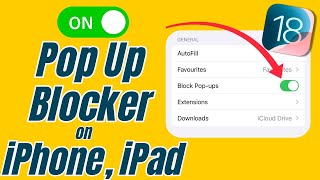 How to Turn on Pop Up Blocker on iPhone Safari iOS 18 [upl. by Ennove]