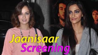 Sonam kapoor  Dia Mirza attend Screening of movie Jaanisaar [upl. by Stent79]