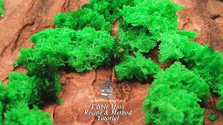 Edible Moss Cake Technique  Recipe amp Method [upl. by Aratal]