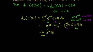 72 Laplace transforms of derivatives [upl. by Chelsie]