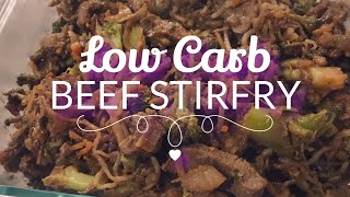 Cook with me Low Carb Beef Stirfry Shirataki noodles and more [upl. by Xymenes]