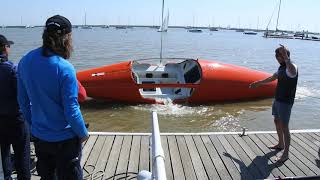 19052018 Rowing boat AKROS roll over testUK Тестовый переворот лодки quotАКРОСquot Англия [upl. by Ingvar504]