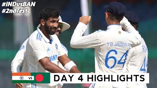 India vs Bangladesh 2nd Test DAY 4 Full Match Highlights  IND vs BAN 1st Test DAY 4 Full Highlights [upl. by Irra287]