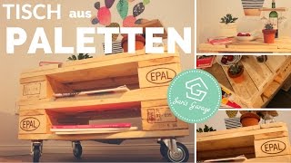 Palettentisch selber bauen  Tisch aus Europaletten DIY  Coffee Table  Paletten  Anleitung [upl. by Ndnarb]