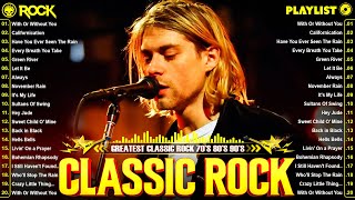 Classic Rock Songs 70s 80s 90s Full Album 🔥 Nirvana Led Zeppelin Bon Jovi Aerosmith U2 ACDC [upl. by Neelik]