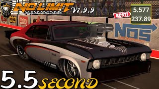 Chevy Nova 55 Second Tune 14 Mile No limit Drag Racing 2 V199 Full system tuning [upl. by Lobiv]