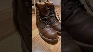 My Red Wing Iron Ranger 8111 6 month update shorts asmr leatherboots mensfashion [upl. by Aleacim]