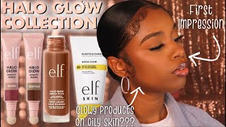 New ELF Halo Glow Beauty Wand Blush amp Contour First Impression On Oily Skin [upl. by Afirahs521]