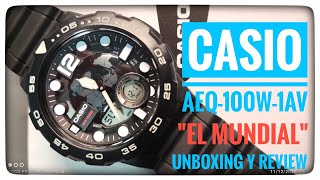 CASIO AEQ100W1AVDF quotEl Mundialquot Unboxing y Review [upl. by Evey909]