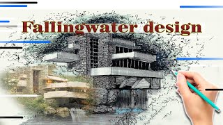 how to design Fallingwater designed by the famous architect Frank Lloyd Wright [upl. by Henigman958]