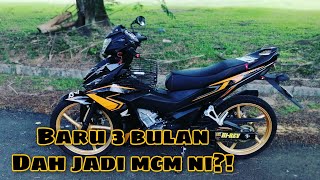 Review Honda rs150 v2 aku  first video 2021 [upl. by Yelsnia]