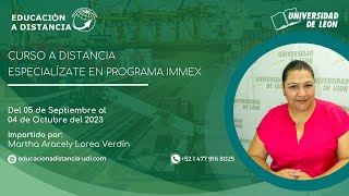 Curso a Distancia Especialízate en programa IMMEX [upl. by Undine]