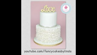 How to Make Love Cake Topper and Ruffles step by step tutorial  Fondant Gumpaste Sugar [upl. by Occer]