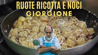 RUOTE CON RICOTTA NOCI E GUANCIALE  Le ricette di Giorgione [upl. by Poock274]