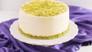 Pistachio Cake with Honey Vanilla Buttercream [upl. by Yoj]