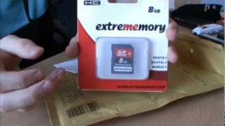 Unboxing  congstar Prepaid Karte amp 8GB Class 6 Extremory SDKarte SDHC [upl. by Ydennek]