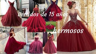 vestidos de 15 años color vino [upl. by Ecinue169]