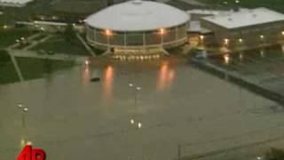 Raw Video Flood Threatens Indiana School [upl. by Jerroll]