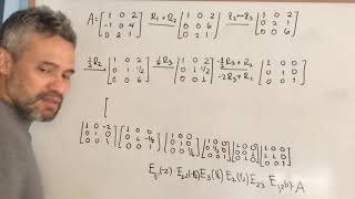 Using elementary matrices to compute the inverse of a matrix [upl. by Malony824]