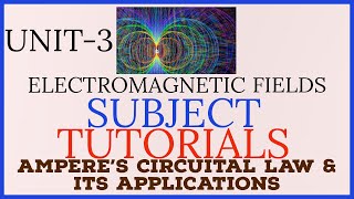 ELECTROMAGNETIC FIELDS SUBJECT TUTORIALSUNIT3AMPERES CIRCUITAL LAW amp ITS APPLICATIONS emf [upl. by Winou]