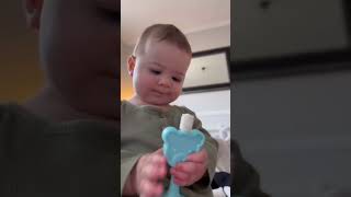 POV Teething 13monthold using oogiebear products [upl. by Short]