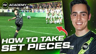 HOW TO TAKE SET PIECES ON FC24  FUTIWZ Academy [upl. by Anagrom]