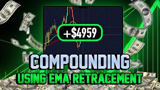 Binary Options Trading  Pocket Option Trading  100 TO 4959  Compounding Using EMA amp RETRACEMENT [upl. by Bikales457]