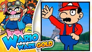 ¡El peor dibujante  01  WarioWare Gold en Español 3DS DSimphony [upl. by Brezin]