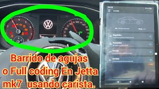 Usa carista para hacer barrido de agujas Jetta mk7 [upl. by Yenaffit2]