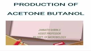 Acetone Butanol Production [upl. by Rondi721]