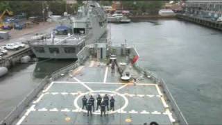 HMAS Kanimbla departs for Operation Padang Assist [upl. by Flodnar]