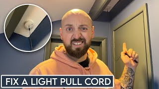 How to Fix a Sticking Light Switch Pull Cord [upl. by Tterb396]