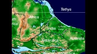 Plate Tectonic Evolution of India Scotese Animation [upl. by Higinbotham]