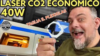 Puoi tagliare il plexiglass trasparente con un incisore laser CO2 da 40W economico Vevor K40 legno [upl. by Celia]