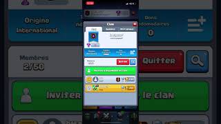 Allez rejoindre svp on ira loin clan récemment créer besoin de membres clashroyale clans [upl. by Aliuqaj505]