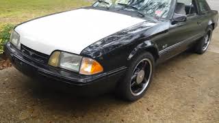 1988 50 Mustang B303 to stock camshaft played through Flowmaster American Thunder updated [upl. by Odysseus]